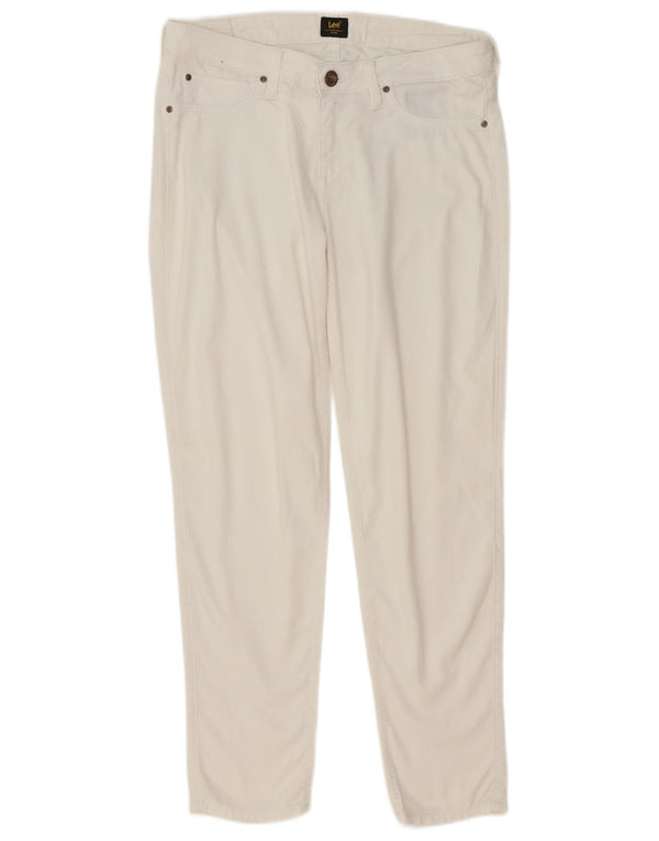 Lee Womens Scarlett Straight Casual Παντελόνι W29 L31 Λευκό βαμβακερό
