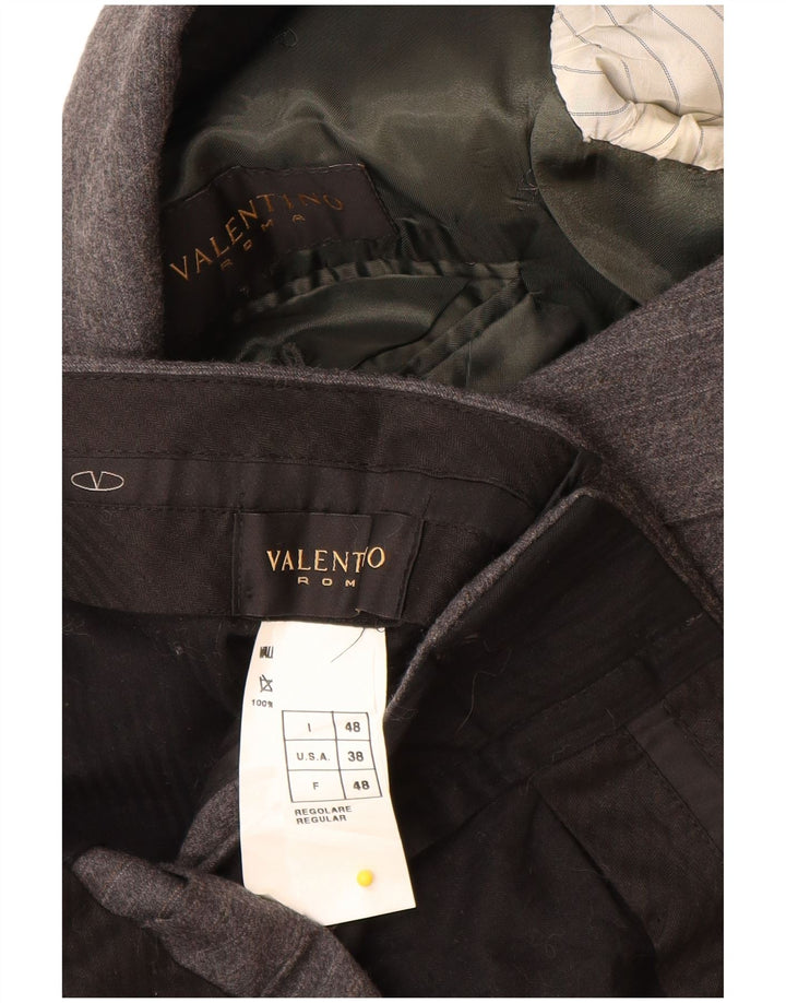 Valentino Ανδρική φόρμα 2 τεμαχίων με 3 κουμπιά IT 48 Medium W32 L29 Grey Pinstripe