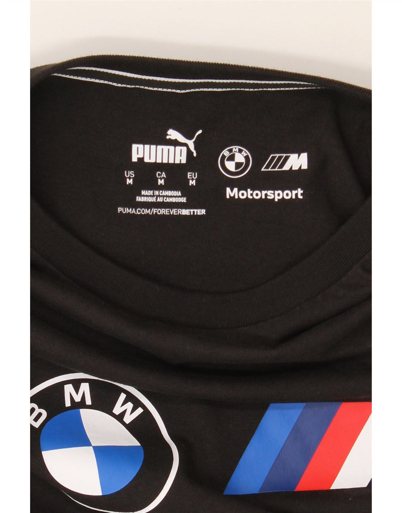 PUMA Mens BMW Motorsport Graphic T-Shirt Top Medium Black Vintage Puma and Second-Hand Puma from Messina Hembry 