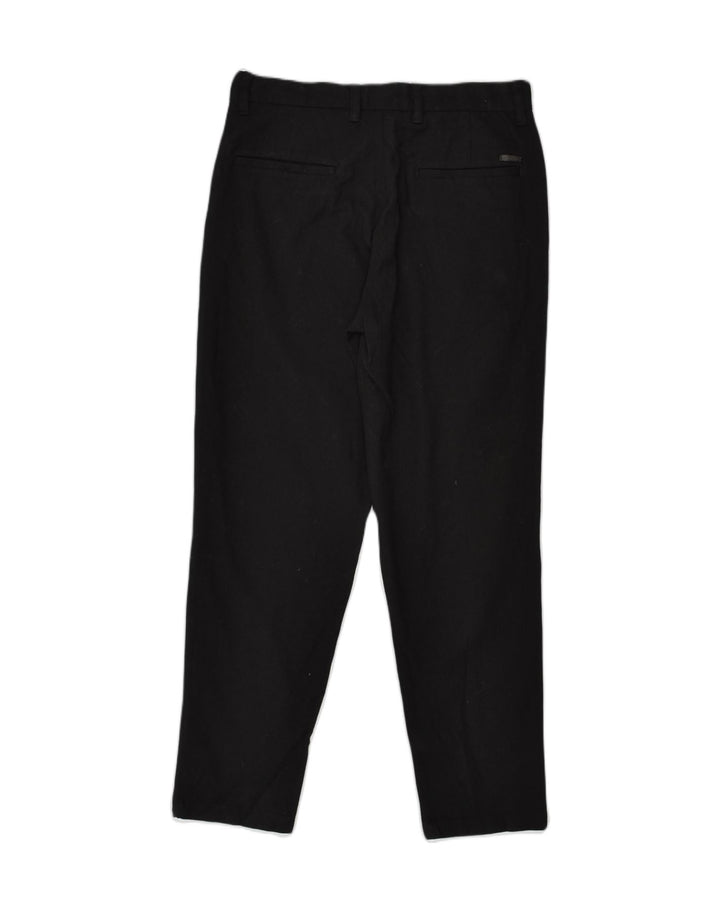 JACK & JONES Womens Slim Casual Trousers W30 L27  Black Polyester | Vintage Jack & Jones | Thrift | Second-Hand Jack & Jones | Used Clothing | Messina Hembry 