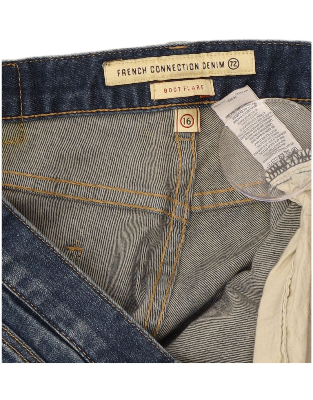 Γυναικείο Γυναικείο Μποτάκι Γαλλικό Connection Flared Jeans US 16 2XL W38 L33 Μπλε βαμβακερό