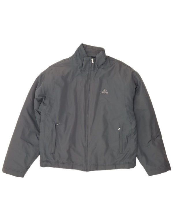 Adidas Mens Graphic Loose Fit Windbreaker Jacket UK 40/42 Medium Grey
