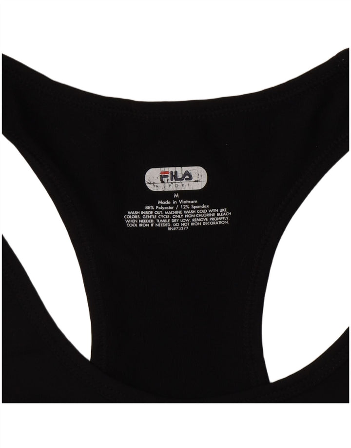 Fila Γυναικείο Γιλέκο Τοπ UK 12 Μεσαίο μαύρο φλοράλ πολυεστέρας