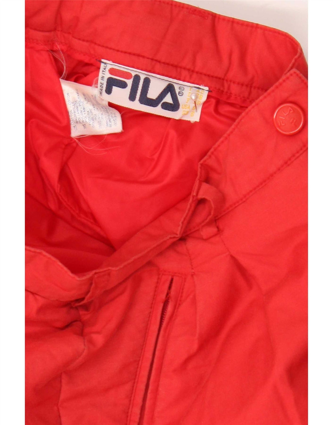 Fila Γυναικείο Παντελόνι Σκι UK 8 Μικρό κόκκινο βαμβακερό