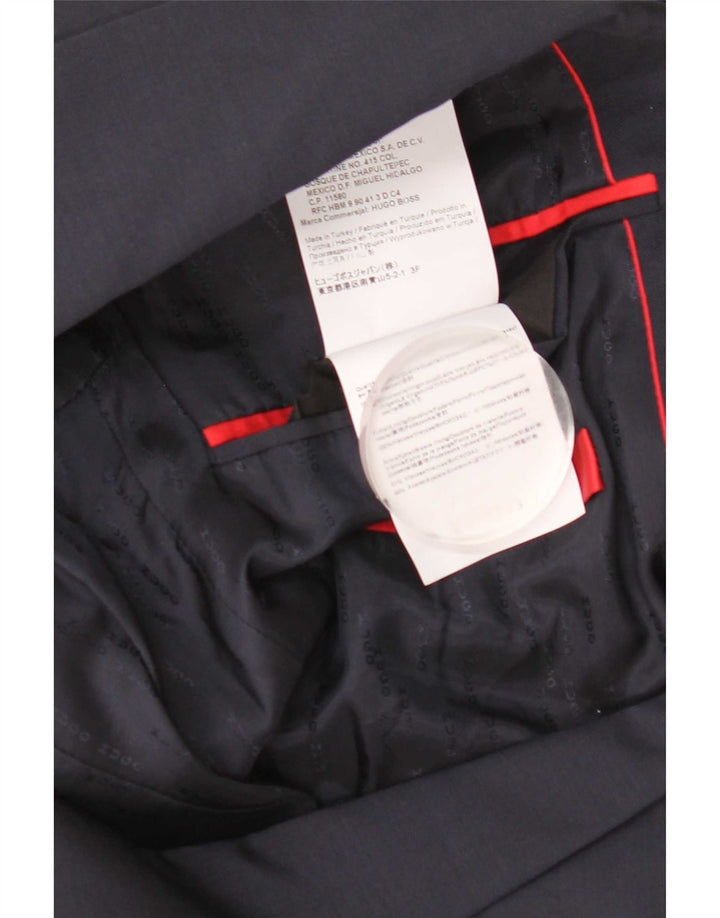 Hugo Boss Ανδρικό σακάκι 2 κουμπιών US 36 Μικρό Navy Blue παρθένο μαλλί