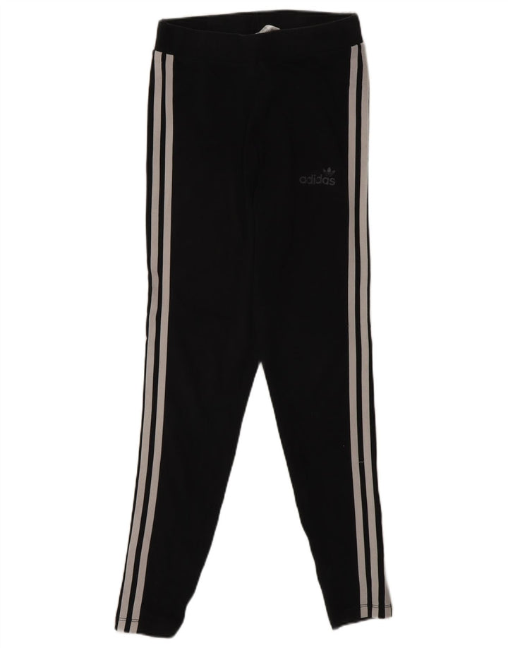 Γυναικείο κολάν Adidas UK 10 Small μαύρο βαμβακερό