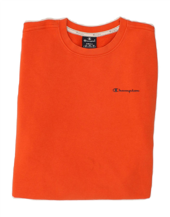 CHAMPION Mens Sweatshirt Jumper Small Orange Cotton Vintage Champion and Second-Hand Champion from Messina Hembry 