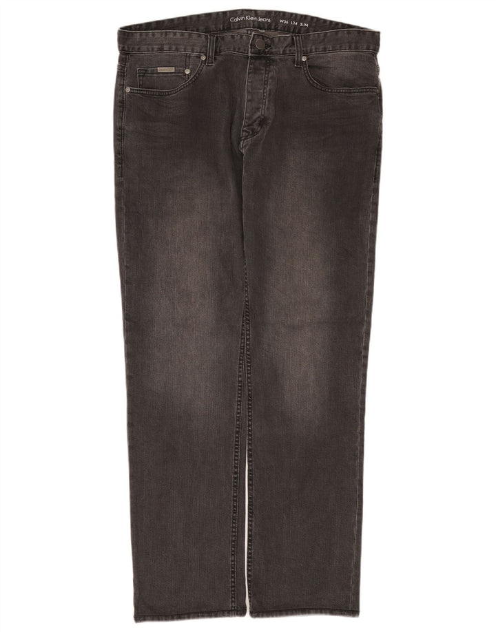 Calvin Klein Ανδρικό Slim Jeans W36 L34 Γκρι βαμβακερό