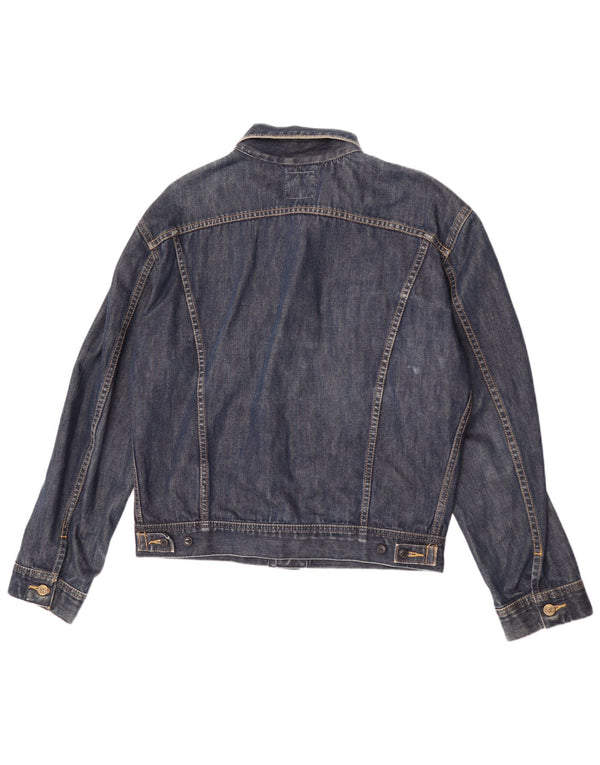 Lee Ανδρικό Τζιν Μπουφάν UK 40 Large Navy Blue Cotton