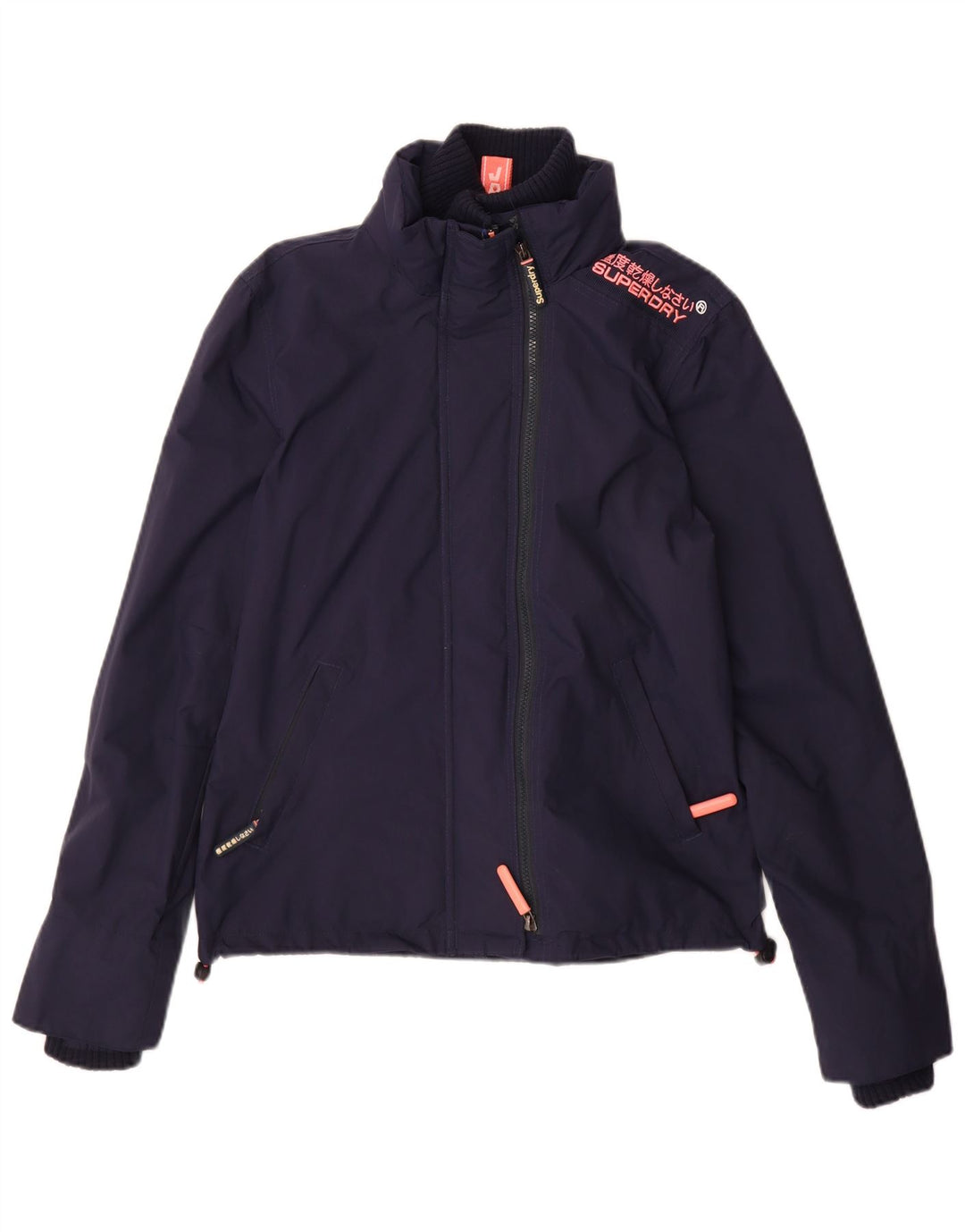 Superdry Γυναικείο Windcheater Windbreaker Jacket UK 10 Small Navy Blue Nylon