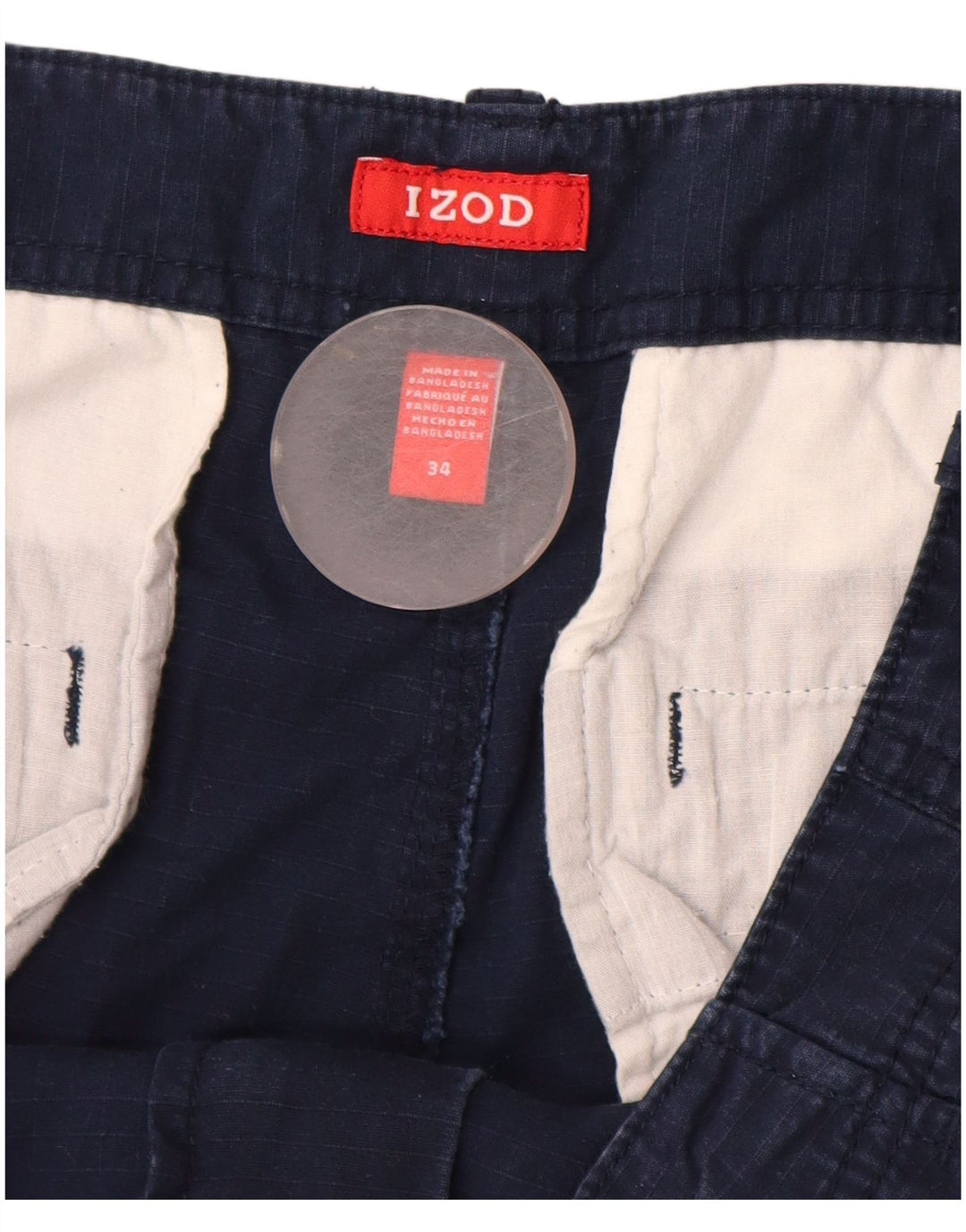 Izod Ανδρικό Σορτς Cargo W34 Μεγάλο Βαμβακερό Navy Blue