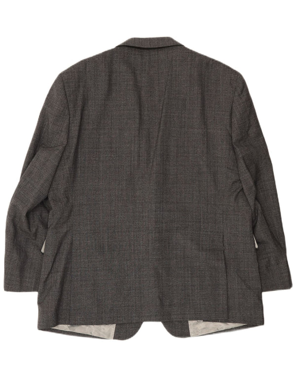 Aquascutum Ανδρικό τζάκετ σακάκι με 2 κουμπιά UK 46 3XL γκρι μαλλί