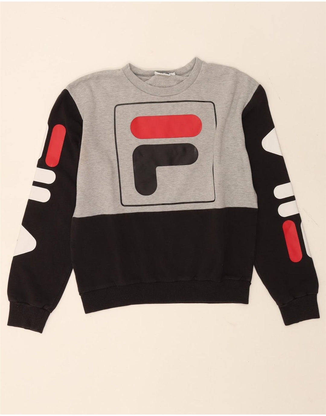 Γυναικείο γραφικό φούτερ Fila Jumper UK 10 Small Grey Colourblock