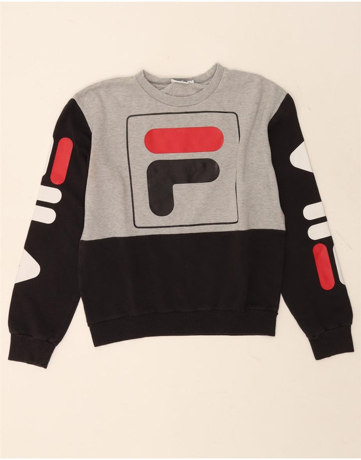 Γυναικείο γραφικό φούτερ Fila Jumper UK 10 Small Grey Colourblock