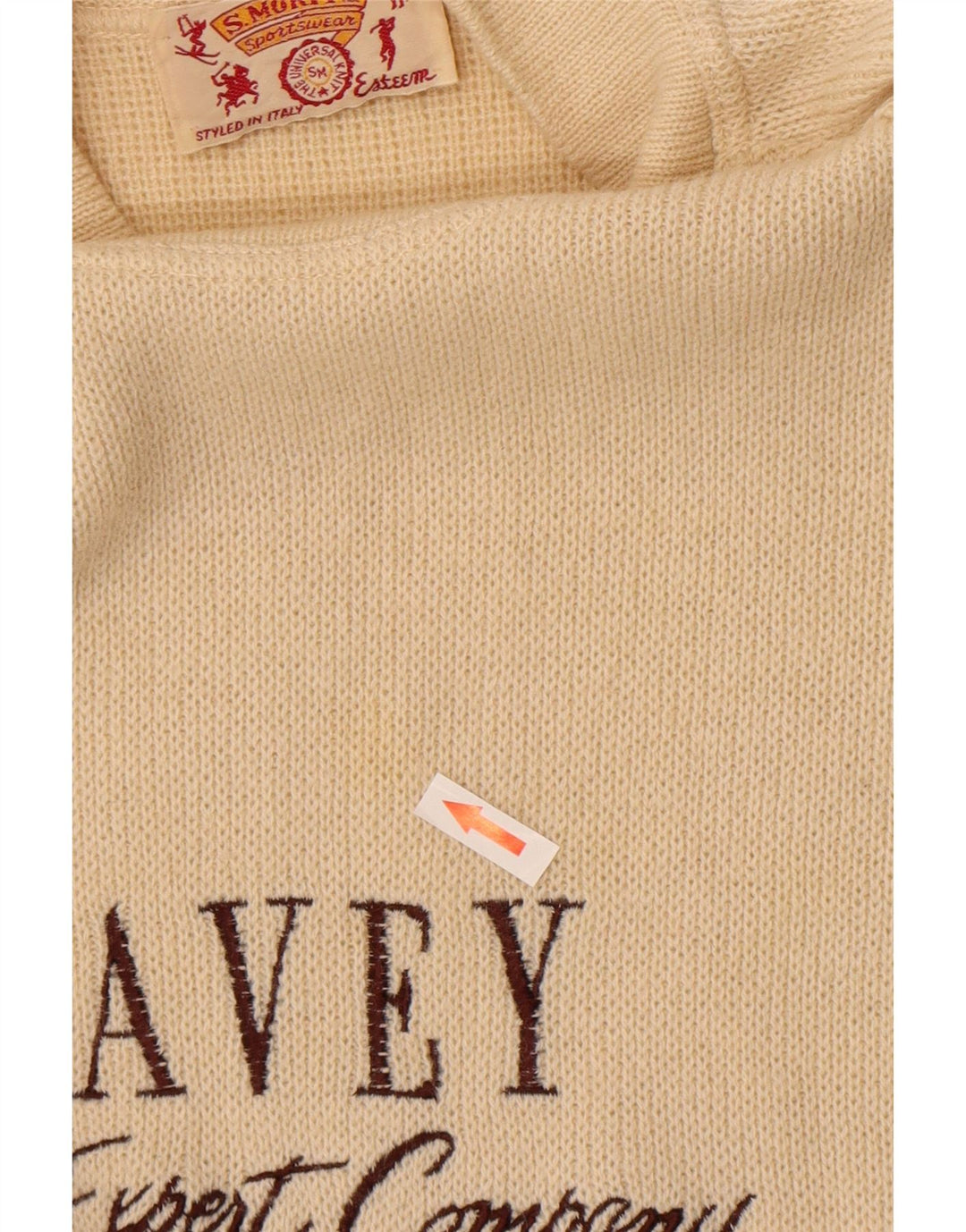 S.Moritz Ανδρικό πουλόβερ με γραφικό λαιμό χελώνα Μεγάλο Μπεζ