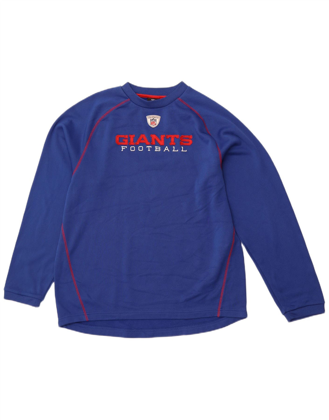 REEBOK Mens Giants Graphic Top Μακρύ μανίκι μεγάλο μπλε πολυεστέρας