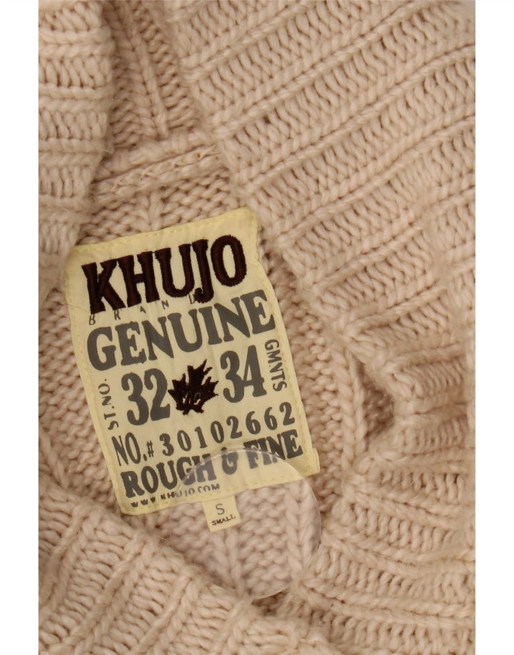 KHUJO Γυναικεία Ζακέτα πουλόβερ UK 8 Small Beige