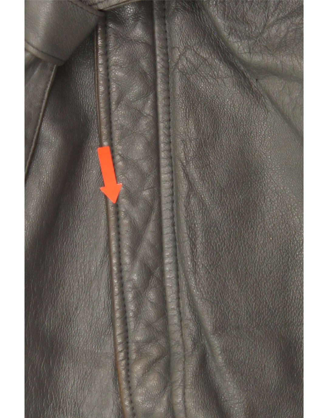 VINTAGE Mens Leather Coat IT 54 2XL Grey Vintage Vintage and Second-Hand Vintage from Messina Hembry 