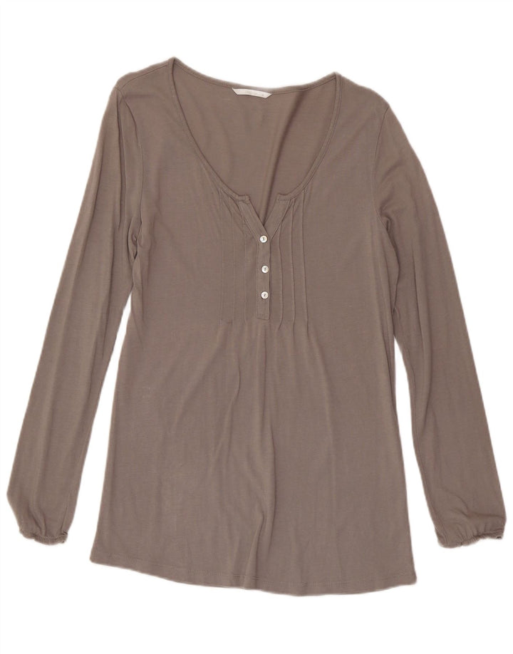 Carrera Γυναικείο τοπ μακρυμάνικο UK 12 μεσαίο γκρι βαμβακερό