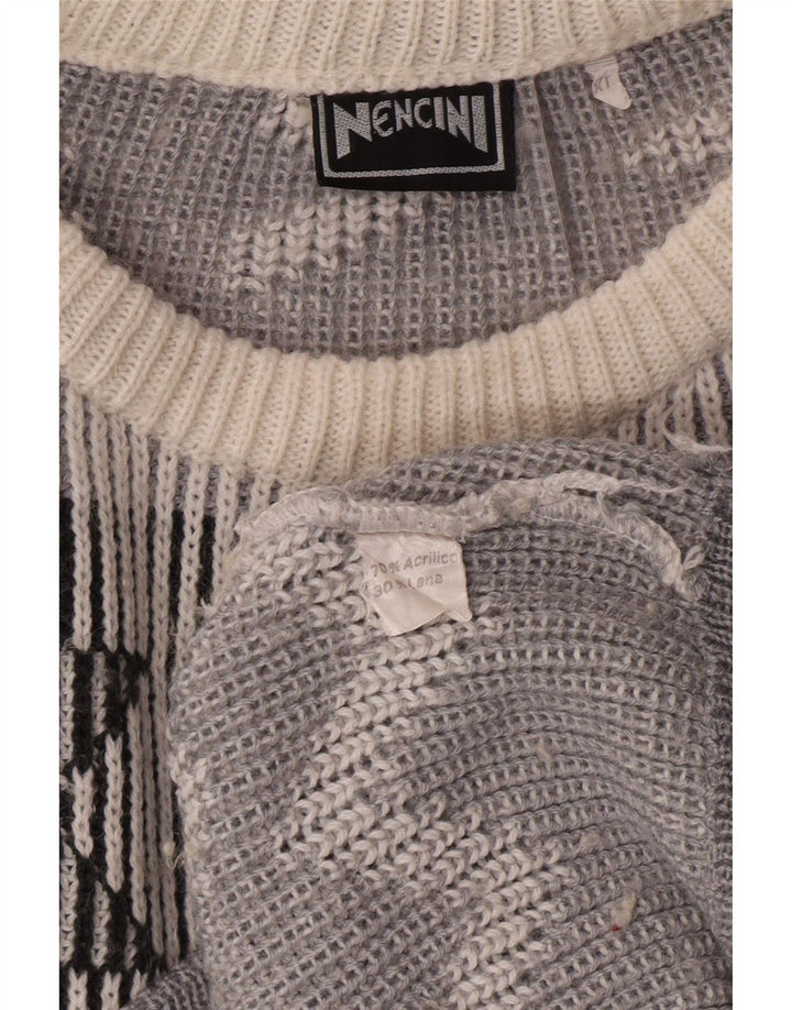 Ανδρικό πουλόβερ Vintage Boat Neck Jumper XL Off White Fair Isle Classic