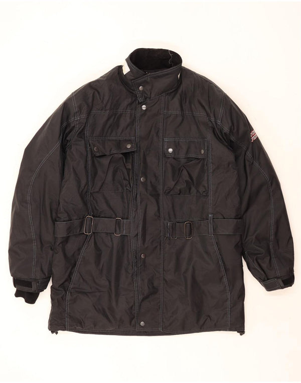Oxford Mens Racer Jacket UK 42 XL Black Nylon