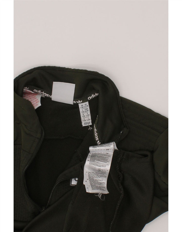 Γραφικό φούτερ Adidas Boys με φερμουάρ με λαιμόκοψη 7-8 ετών πράσινο πολυεστέρα