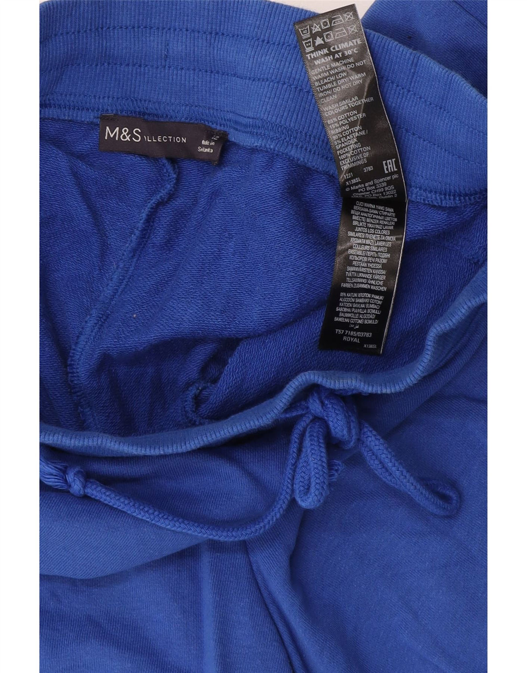 Γυναικείο αθλητικό σορτς Marks & Spencer UK 12 μεσαίο μπλε βαμβακερό
