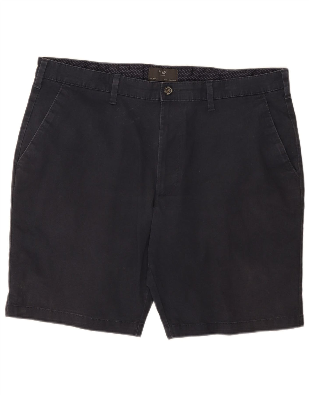 Ανδρικό σορτς Chino Marks & Spencer W38 XL Navy Blue Cotton