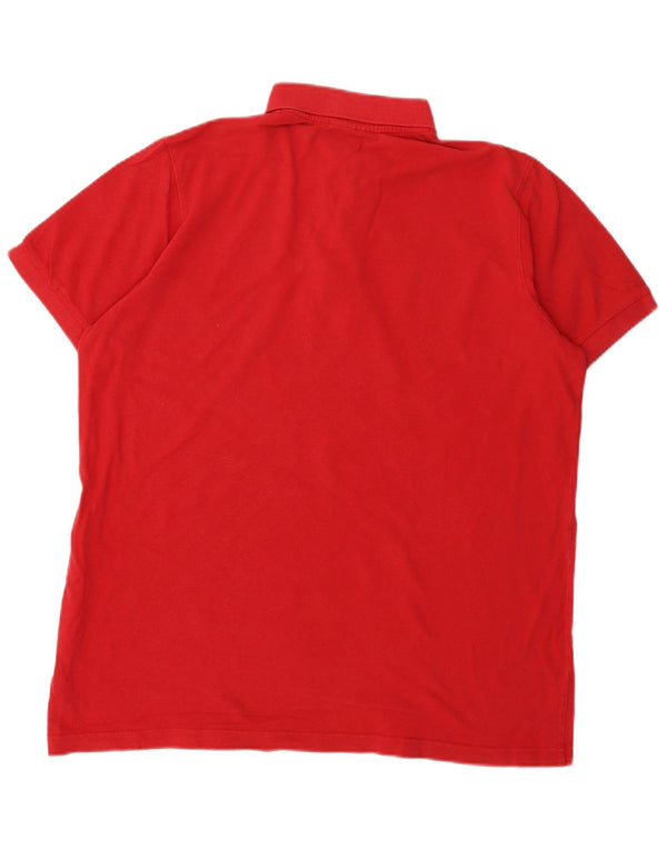 Fila Mens Graphic Polo Shirt XL Red Cotton Sports