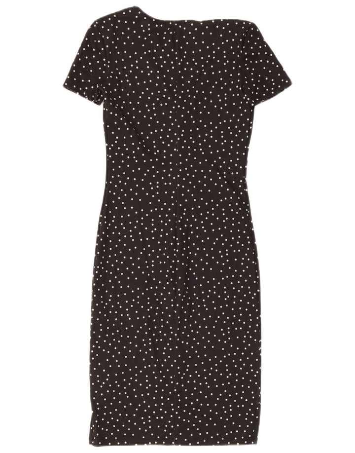 Zara Γυναικείο φόρεμα με θήκη UK 8 Small Black Pot Polyester