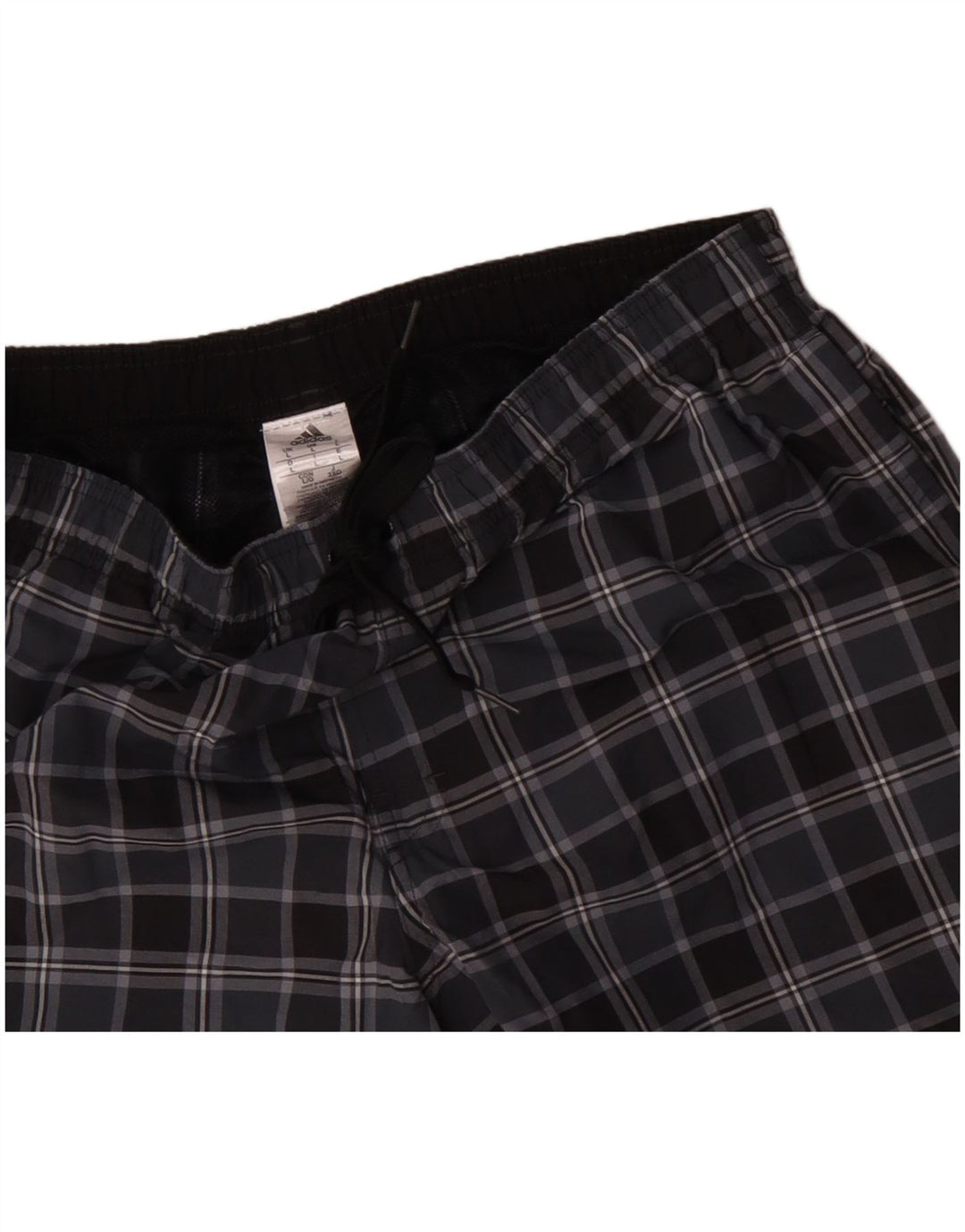 Ανδρικό σορτς κολύμβησης Adidas μεγάλο μαύρο τσεκ πολυεστέρα