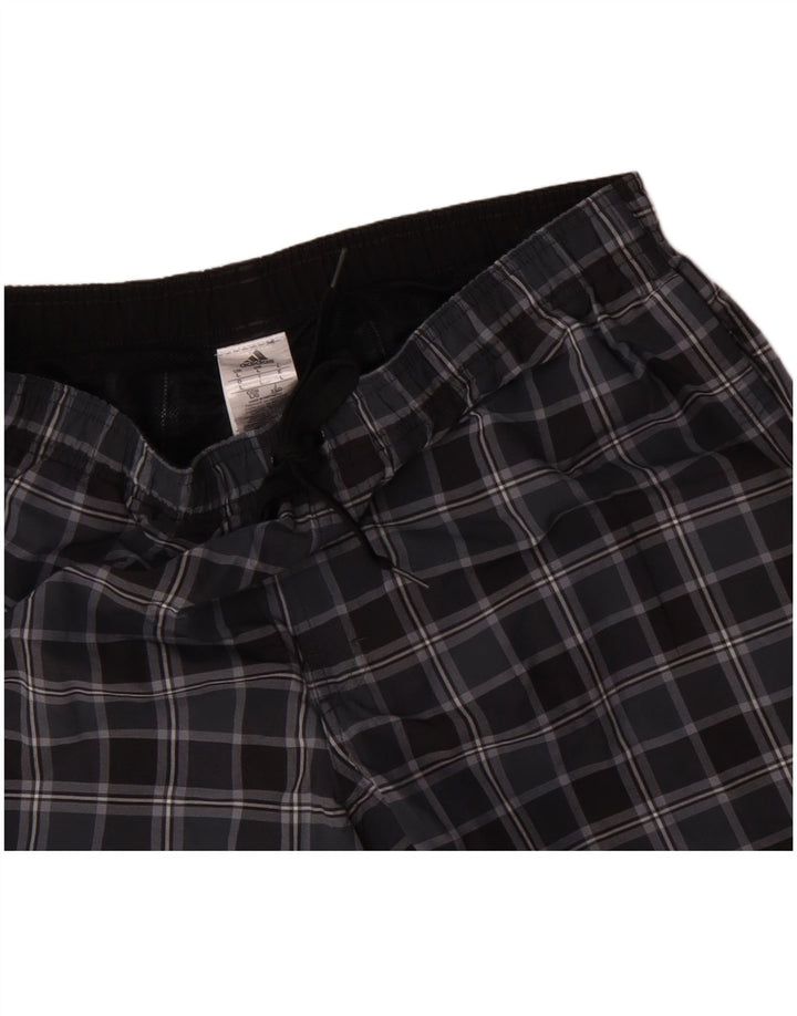 Ανδρικό σορτς κολύμβησης Adidas μεγάλο μαύρο τσεκ πολυεστέρα