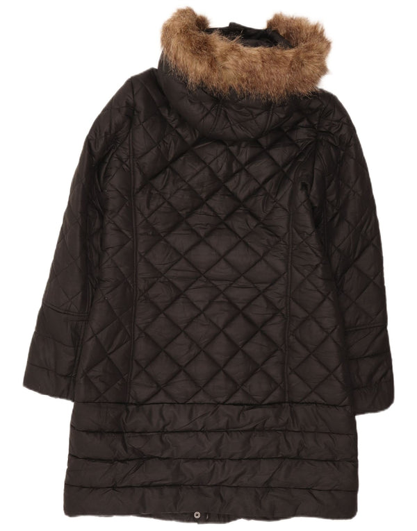 Joules Γυναικείο Καπιτονέ παλτό UK 10 Small Black Polyester