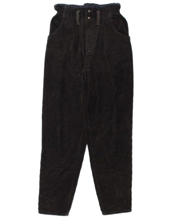 Vintage γυναικείο κωνικό κοτλέ παντελόνι W29 L28 μαύρο βαμβακερό