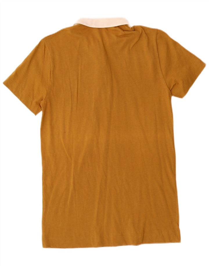 BENETTON Γυναικείο Πόλο Μπλουζάκι UK 6 XS Καφέ Βαμβακερό