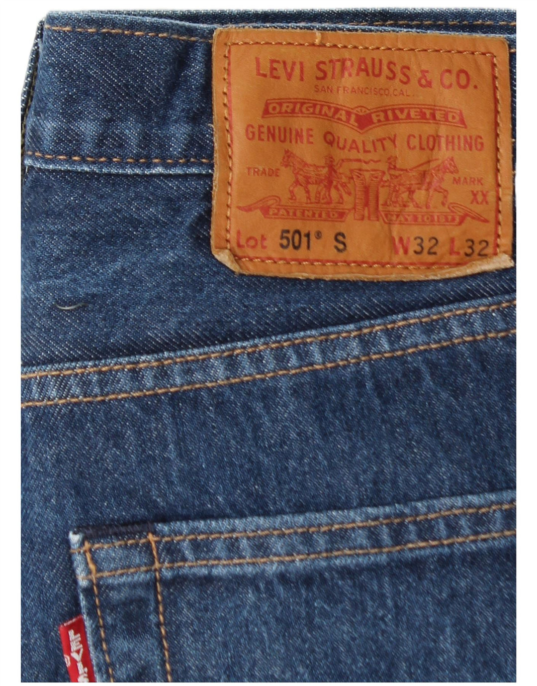 LEVI'S Ανδρικό τζιν 501 ίσιο W32 L29 Μπλε βαμβακερό