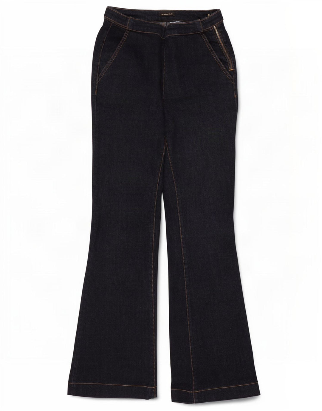 Massimo Dutti Γυναικείο τζιν με φλάντζα W26 L30 Navy Blue