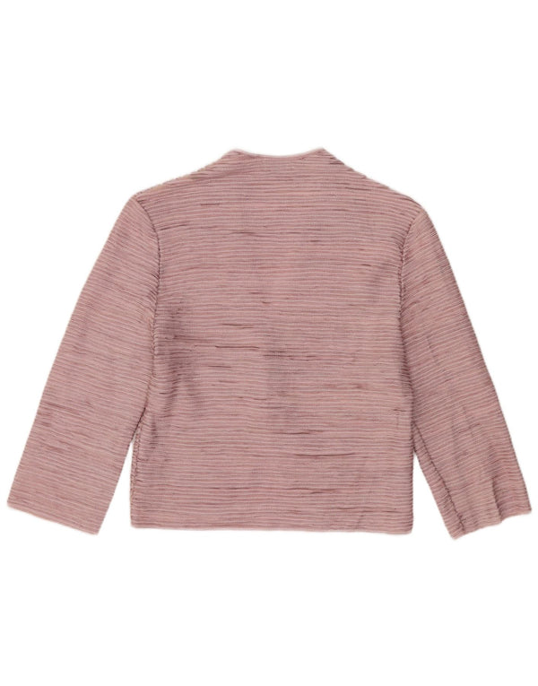 Phase Eight Womens Crop 3/4 Sleeve Shirt Blouse UK 10 Small Pink Nylon