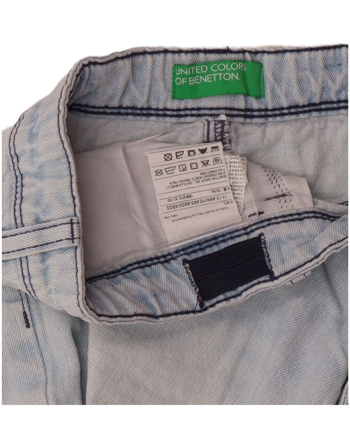 BENETTON Κοριτσίστικο τζιν σορτς 11-12 ετών 2XL W26 Μπλε βαμβακερό