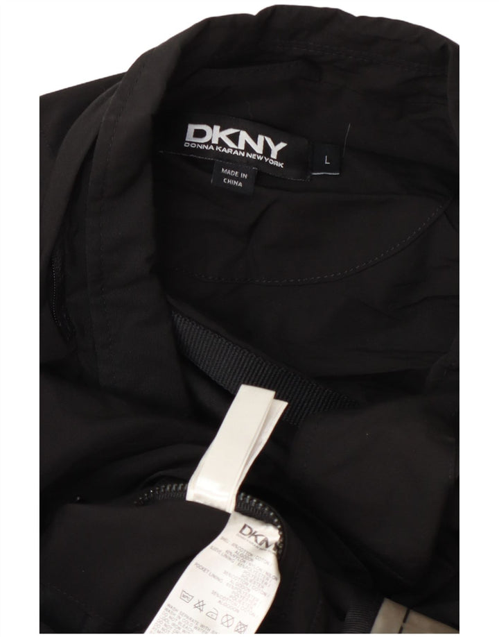 Dkny Ανδρικό σακάκι σακάκι με 3 κουμπιά UK 40 μεγάλο μαύρο βαμβακερό