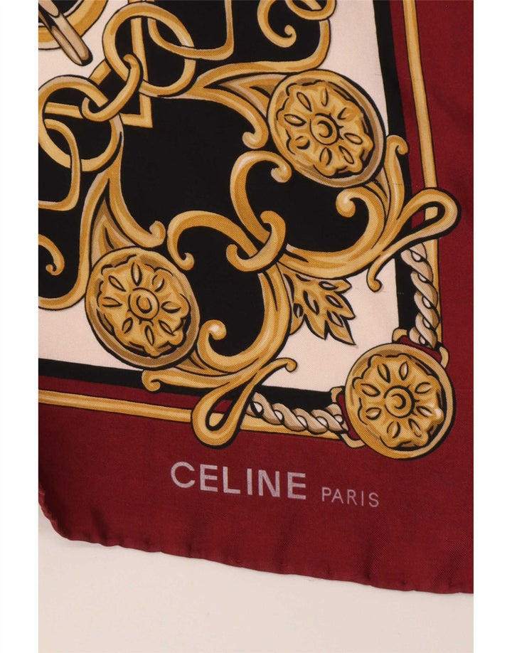 Γυναικείο τετράγωνο φουλάρι Celine One Size Burgundy Animal print