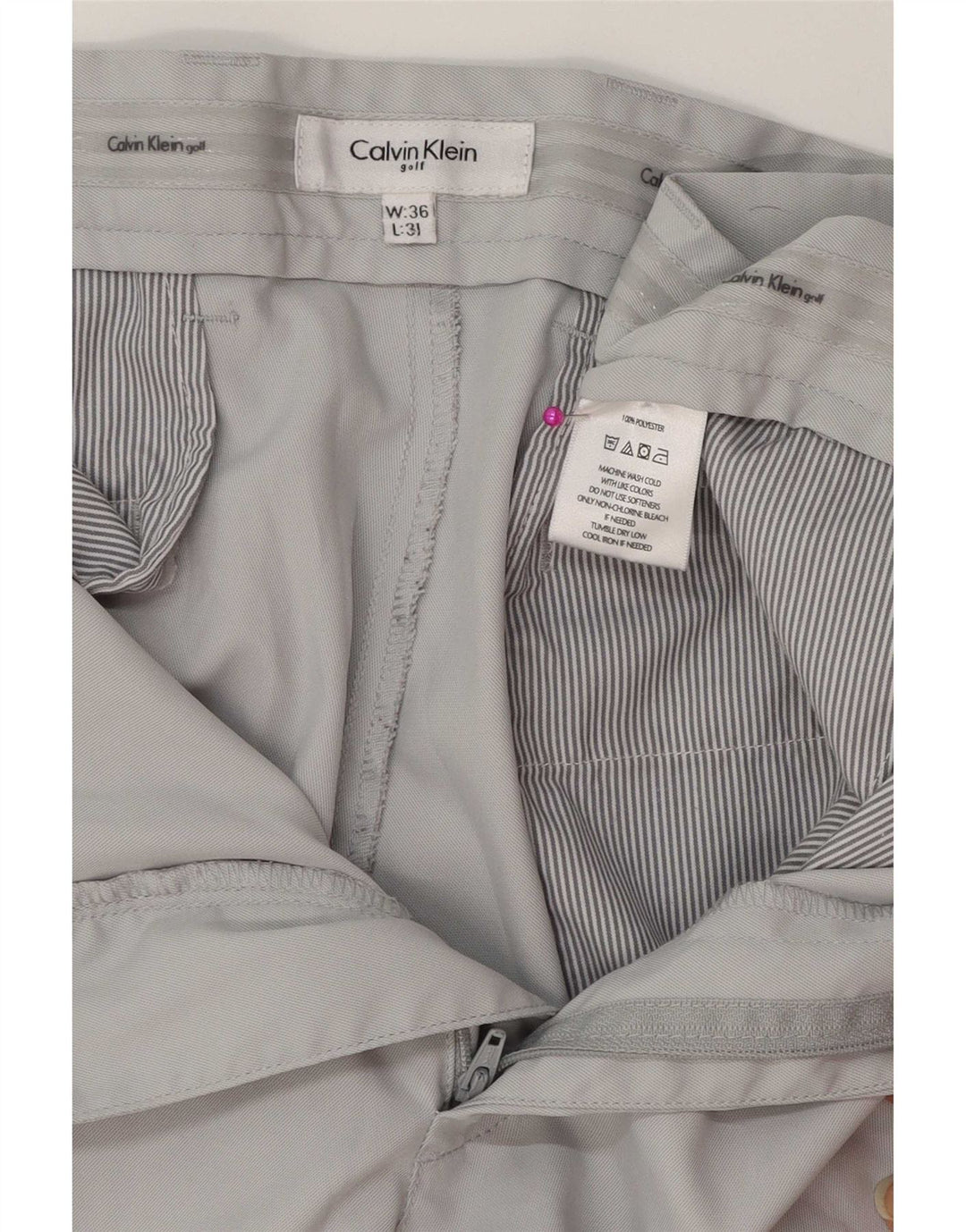 Ανδρικό ίσιο casual παντελόνι Calvin Klein W36 L31 Grey Polyester