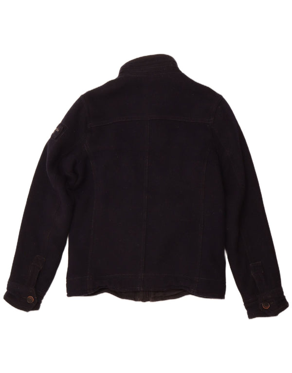 Ανδρικό στρατιωτικό μπουφάν Abercrombie & Fitch UK 40 Large Navy Blue Wool