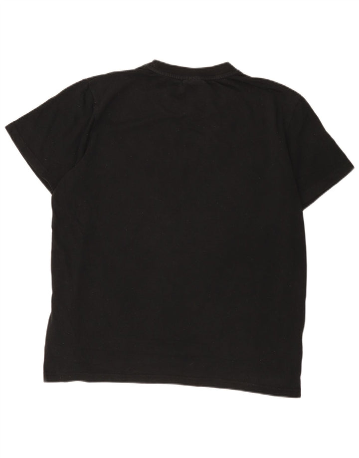 Ανδρικό γραφικό T-Shirt Fila Top μεγάλο μαύρο βαμβακερό