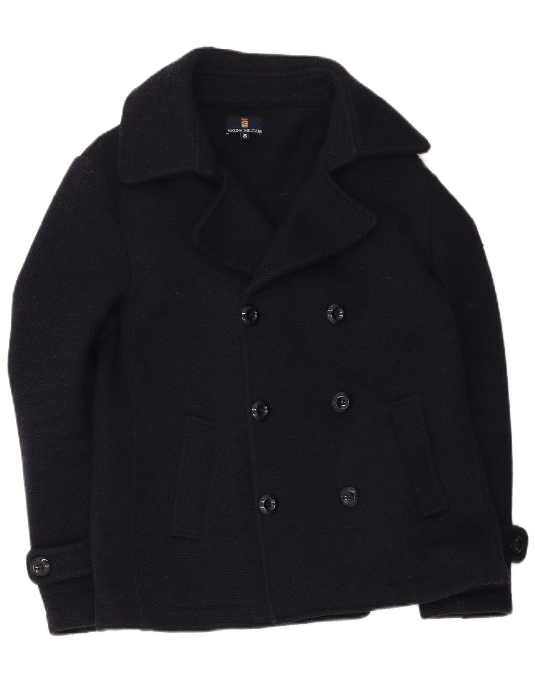 Ανδρικό παλτό Marina Militare Pea UK 36 Small Navy Blue Wool