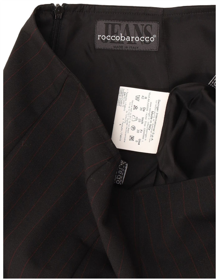 Roccobarocco Γυναικεία Pencil Φούστα IT 42 Medium W26 Black Pinstripe