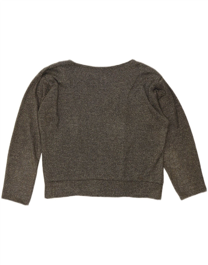 Γυναικείο Γυναικείο Φούτερ με γραφικό μεγάλο μέγεθος, Jumper UK 10 Small Grey