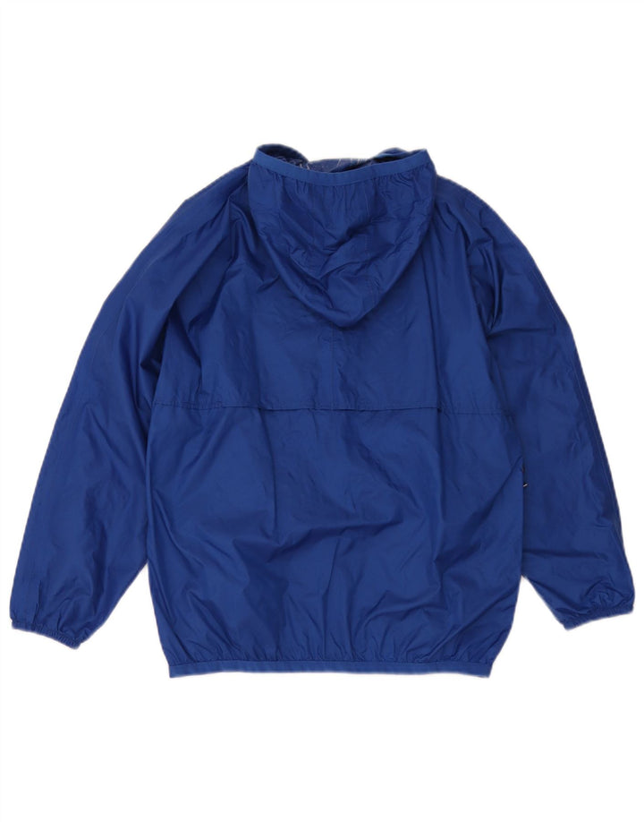 K-Way Boys Hooded Rain Jacket 9-10 Years Blue Polyamide