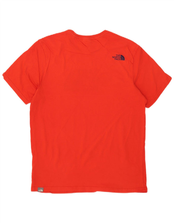 Ανδρικό γραφικό T-Shirt North Face Top μεσαίο κόκκινο βαμβακερό