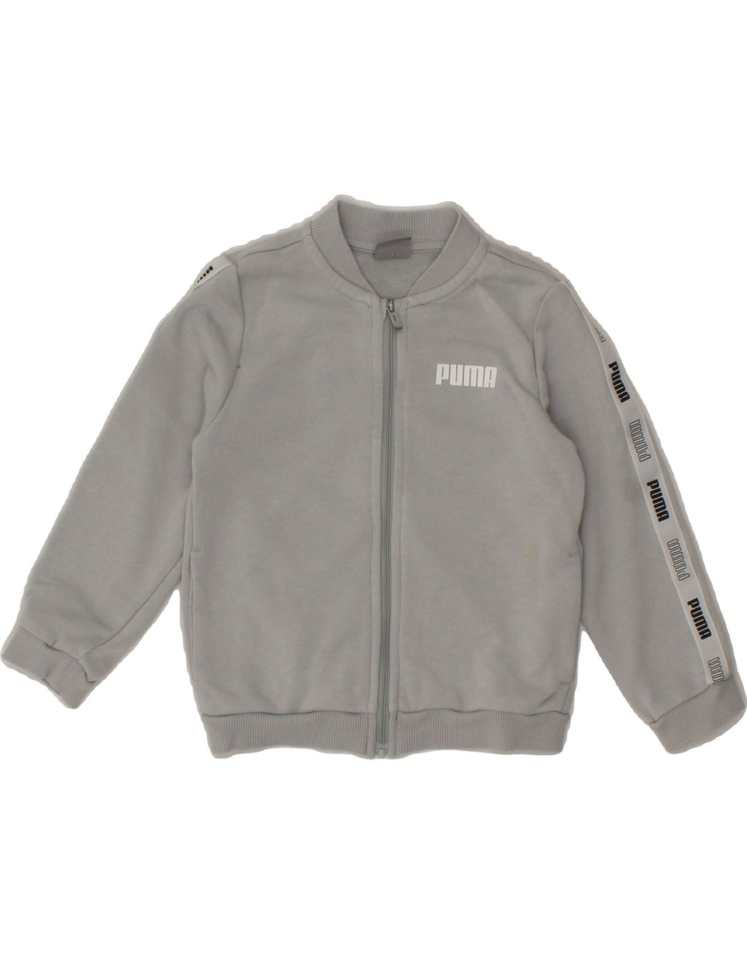 PUMA Boys Graphic Tracksuit Top Jacket 2-3 Years Grey Cotton Vintage Puma and Second-Hand Puma from Messina Hembry 